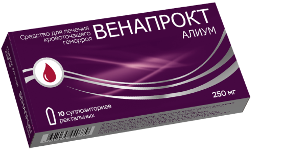Упаковка ВЕНАПРОКТ Алиум, 250 мг Упаковка ВЕНАПРОКТ Алиум, 250 мг